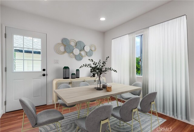 1677 252nd St, Harbor City, CA 90710 - dining area with wood finished floors and recessed lighting