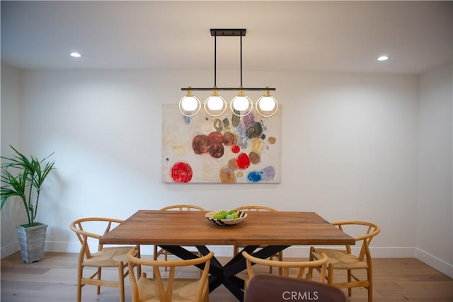 13044 Mindanao Way Unit 3, Marina Del Rey, CA 90292 - dining space featuring baseboards, recessed lighting, and light wood finished floors