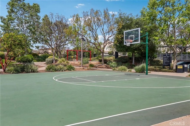 view of basketball court featuring community basketball court
