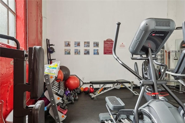 view of exercise area
