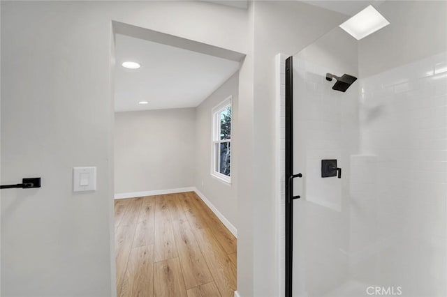 212 La Paloma, San Clemente, CA 92672 - hall featuring light wood-style flooring, recessed lighting, and baseboards