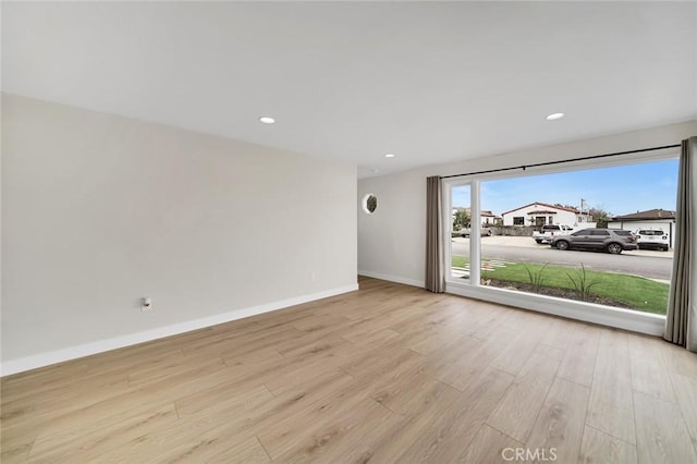 212 La Paloma, San Clemente, CA 92672 - unfurnished room featuring light wood finished floors, baseboards, and recessed lighting