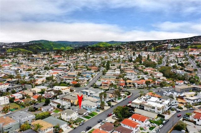 212 La Paloma, San Clemente, CA 92672 - aerial view of property and surrounding area with a mountainous background and nearby suburban area
