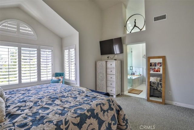 1398 Carissa St, Upland, CA 91784 - carpeted bedroom with high vaulted ceiling and baseboards