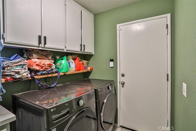 1398 Carissa St, Upland, CA 91784 - laundry room featuring washer and clothes dryer and cabinet space
