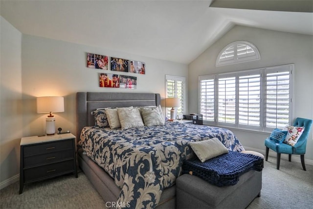 1398 Carissa St, Upland, CA 91784 - carpeted bedroom featuring vaulted ceiling and baseboards