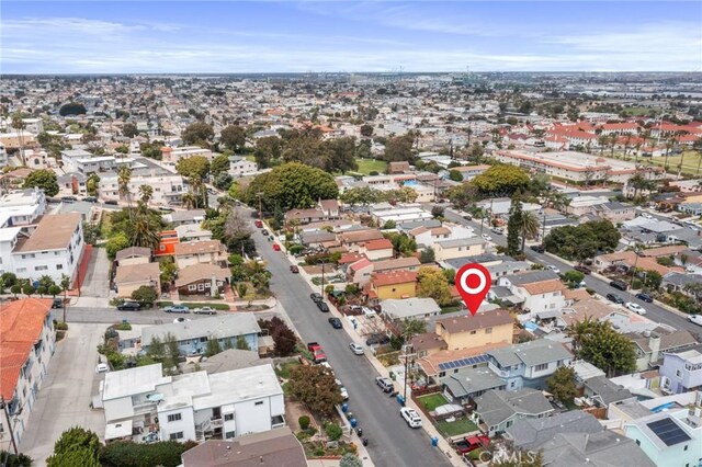 aerial overview of property's location featuring nearby suburban area