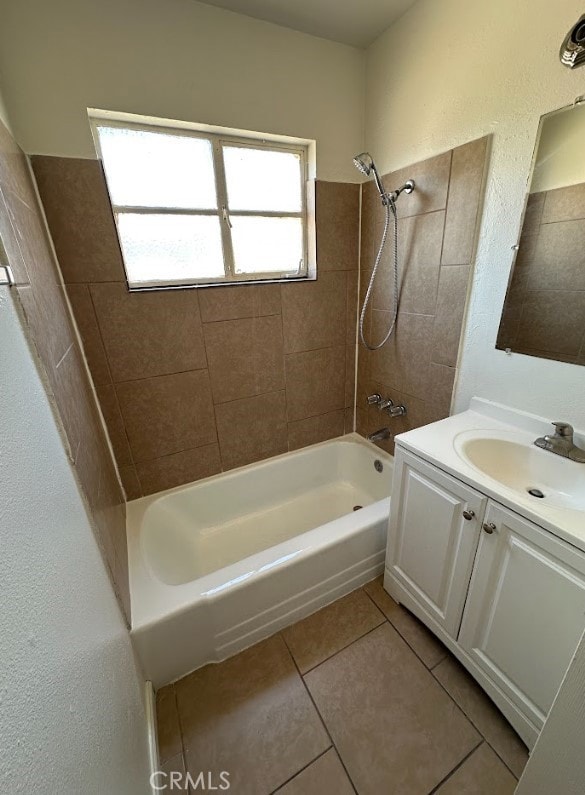44226 2nd St E, Lancaster, CA 93535 - bathroom with  shower combination, tile patterned flooring, and vanity