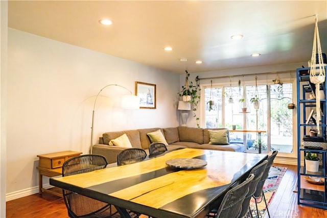 18711 Cerise Ave, Torrance, CA 90504 - dining space featuring hardwood / wood-style flooring, recessed lighting, and baseboards