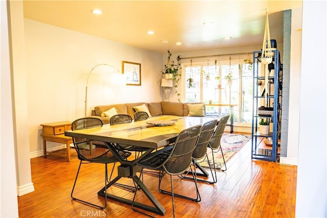 18711 Cerise Ave, Torrance, CA 90504 - dining area featuring hardwood / wood-style floors, baseboards, and recessed lighting