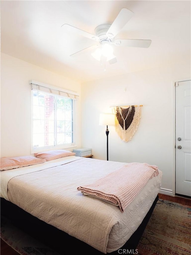 18711 Cerise Ave, Torrance, CA 90504 - bedroom featuring wood finished floors and ceiling fan