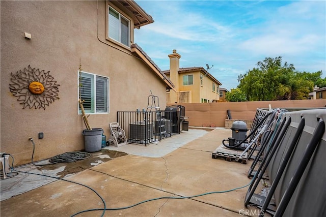 view of patio with a fenced backyard