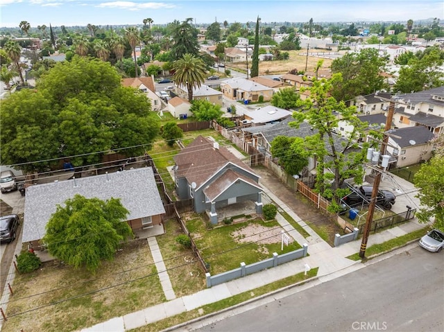 aerial view of residential area