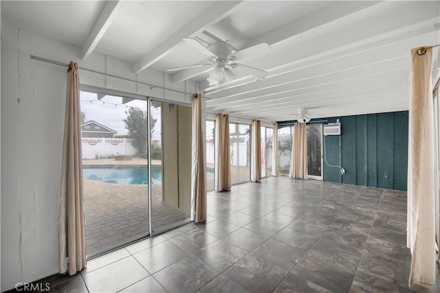 4662 Howard Ave, Los Alamitos, CA 90720 - unfurnished sunroom with plenty of natural light and beam ceiling