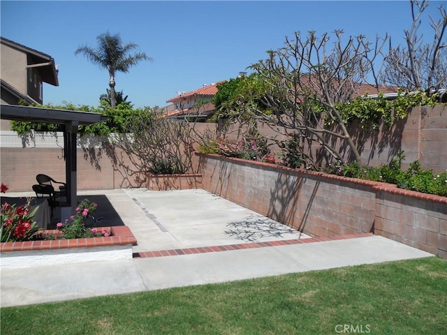view of patio / terrace with a fenced backyard