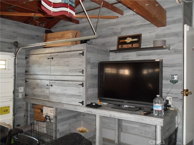 detailed view of wood walls