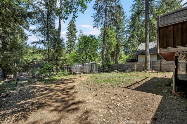 view of fenced backyard