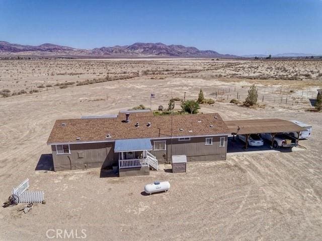 36072 Meadow Grove Rd, Yermo, CA 92398 - overview of rural landscape featuring a desert landscape and a mountainous background