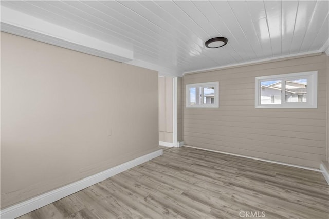 540 Avalon St, Morro Bay, CA 93442 - unfurnished room featuring wooden ceiling, wood finished floors, and baseboards