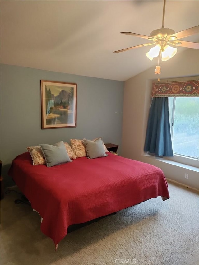 22000 Jodi Pl, Saugus, CA 91350 - bedroom with carpet, ceiling fan, and lofted ceiling