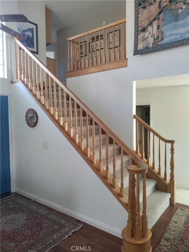 22000 Jodi Pl, Saugus, CA 91350 - staircase with wood finished floors
