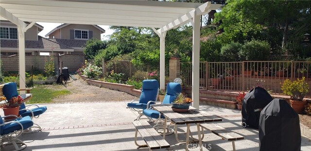 22000 Jodi Pl, Saugus, CA 91350 - fenced backyard with a patio area and a pergola