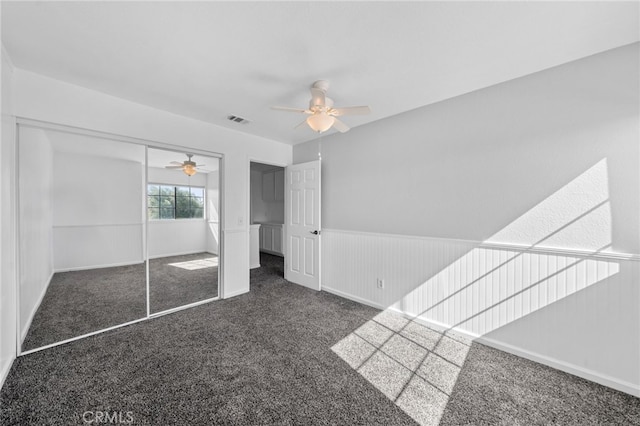 39812 Barcelona, Murrieta, CA 92562 - unfurnished bedroom featuring carpet, ceiling fan, and a closet