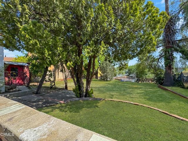 view of grassy yard
