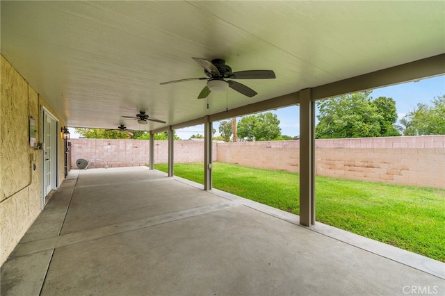 6329 Fillmore Ave, Rialto, CA 92377 - view of patio / terrace featuring a ceiling fan
