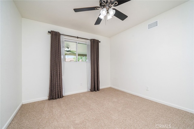 6329 Fillmore Ave, Rialto, CA 92377 - spare room with light colored carpet, ceiling fan, and baseboards