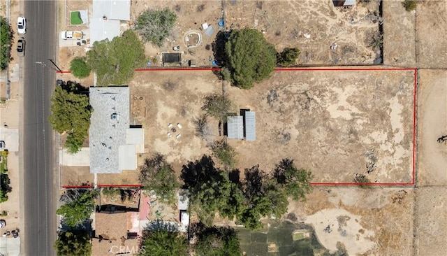 aerial view of property's location with property boundaries highlighted
