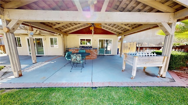 279 White Oak Rd, Lake Elsinore, CA 92530 - view of patio featuring fence and outdoor dining space