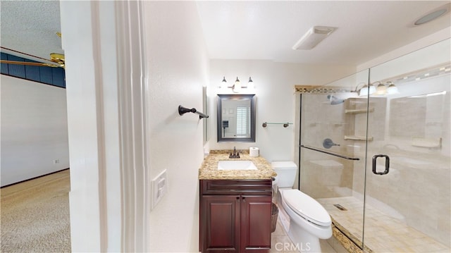 279 White Oak Rd, Lake Elsinore, CA 92530 - bathroom with toilet, a shower stall, and vanity