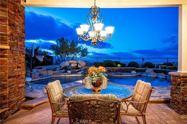 6723 Sycamore Ln, Palmdale, CA 93551 - dining area with a chandelier