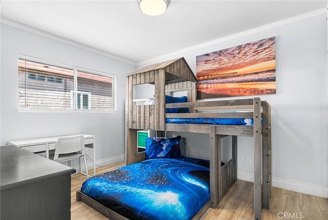 1742 Dixon St, Redondo Beach, CA 90278 - bedroom with ornamental molding, baseboards, and wood finished floors