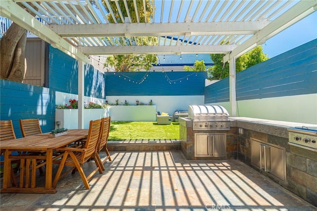 1742 Dixon St, Redondo Beach, CA 90278 - view of patio / terrace with outdoor dining area and a pergola