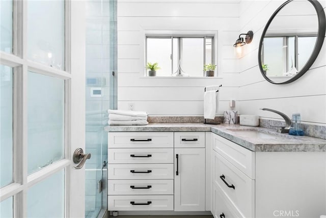 1742 Dixon St, Redondo Beach, CA 90278 - bathroom featuring vanity and a shower with shower door