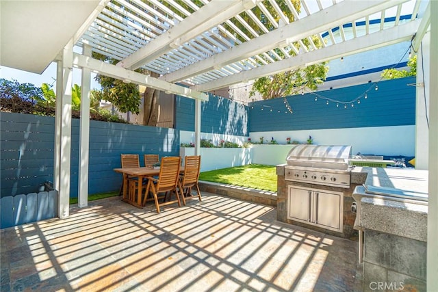 1742 Dixon St, Redondo Beach, CA 90278 - view of patio / terrace featuring grilling area, outdoor dining space, and a pergola