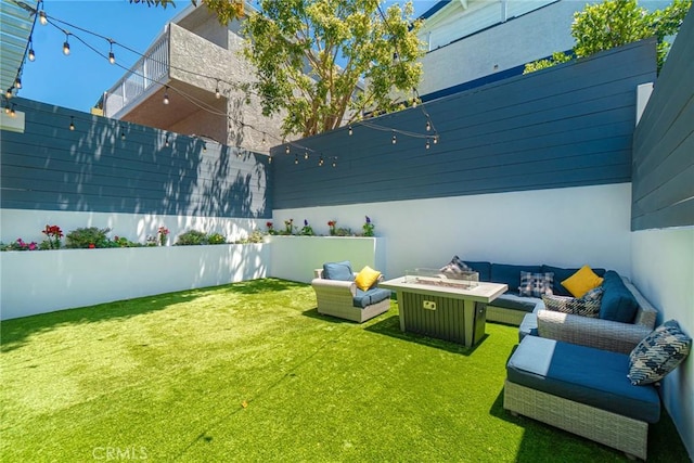 1742 Dixon St, Redondo Beach, CA 90278 - view of yard with an outdoor living space with a fire pit