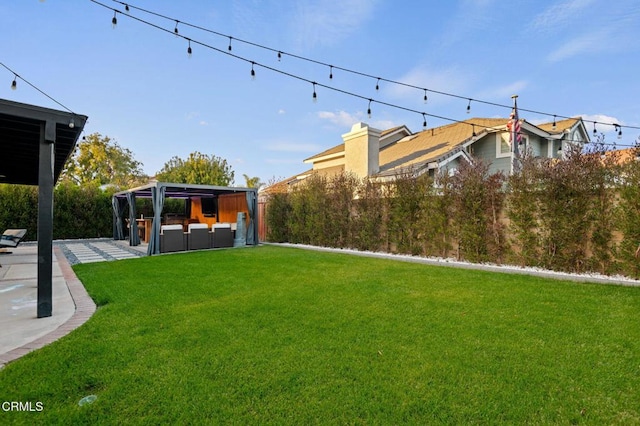 800 Coronado Pl, Oxnard, CA 93030 - view of green lawn with a patio, a gazebo, and outdoor lounge area