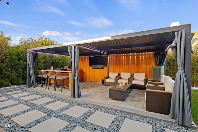 800 Coronado Pl, Oxnard, CA 93030 - view of patio / terrace featuring an outdoor living space with a fire pit