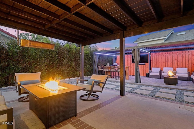 800 Coronado Pl, Oxnard, CA 93030 - view of patio / terrace featuring an outdoor living space with a fire pit