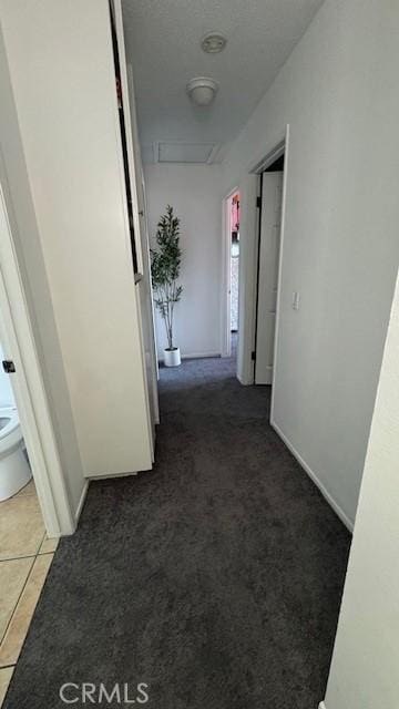 corridor with light carpet
