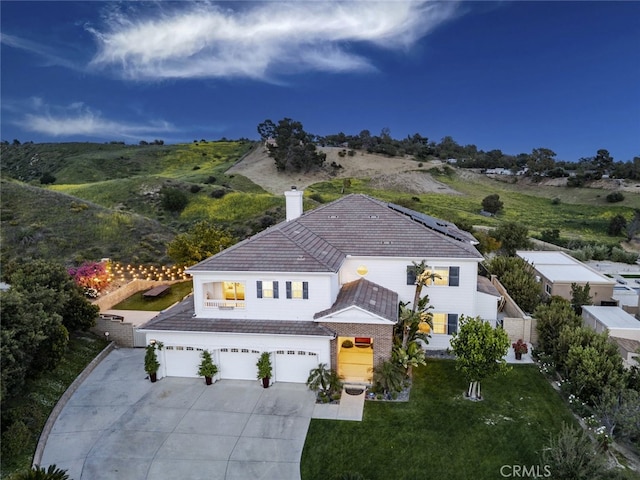 view from above of property