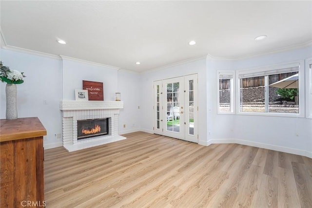 16 Allyssum, Rancho Santa Margarita, CA 92688 - unfurnished living room with wood finished floors, french doors, healthy amount of natural light, recessed lighting, and baseboards