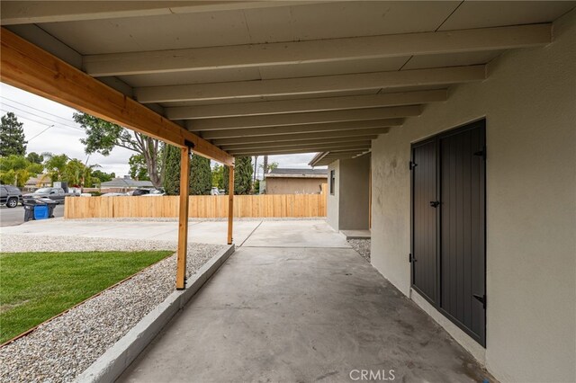 view of patio / terrace with fence