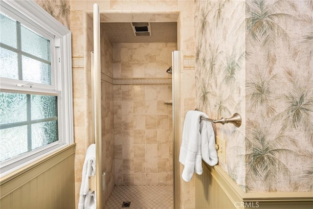 full bath featuring a shower stall