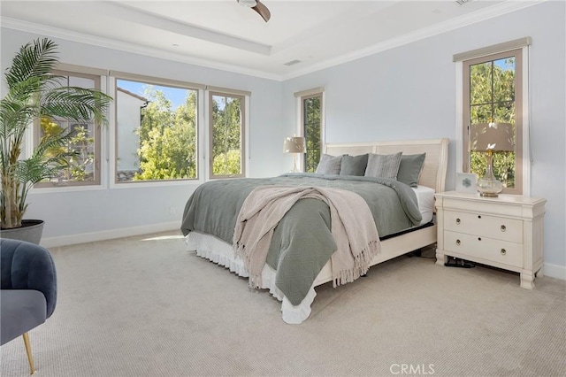 25 Tenderfoot, Irvine, CA 92602 - bedroom with light colored carpet, multiple windows, baseboards, and ornamental molding