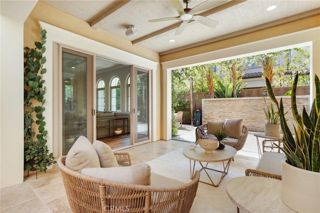 25 Tenderfoot, Irvine, CA 92602 - sunroom with beam ceiling