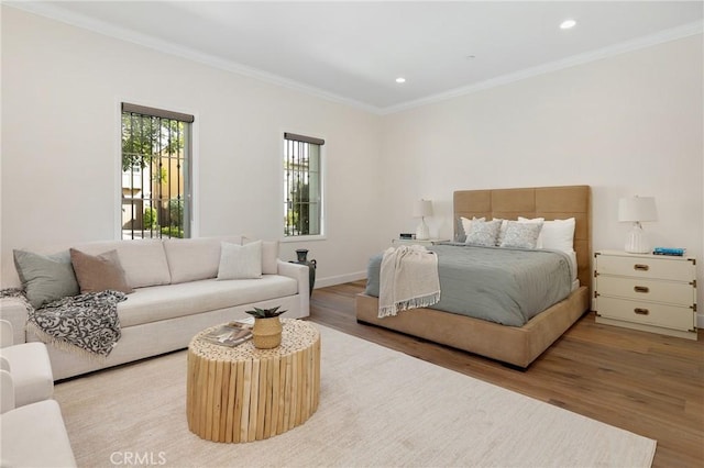 25 Tenderfoot, Irvine, CA 92602 - bedroom featuring light wood-style floors, ornamental molding, recessed lighting, and baseboards